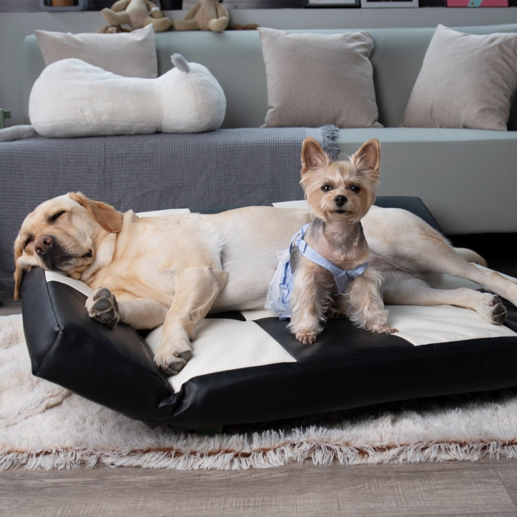 [US Warehouse] PU Leather Foldable Scratch-resistant Pet Dog Bed, Flat Size: 105x90x16cm, Upright Size: 86.1x70.1x36cm