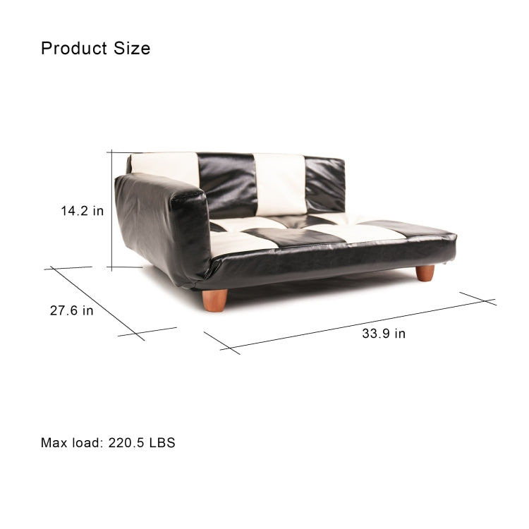 [US Warehouse] PU Leather Foldable Scratch-resistant Pet Dog Bed, Flat Size: 105x90x16cm, Upright Size: 86.1x70.1x36cm