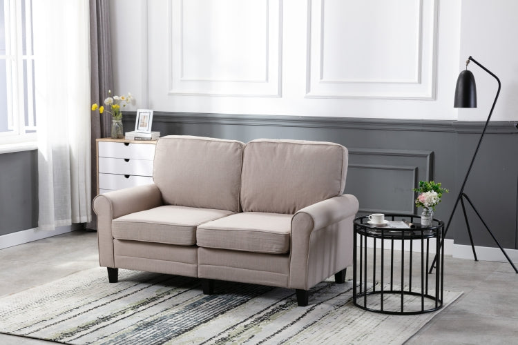 [US Warehouse] 61 inch Modern Soft Loveseat Sofa(Beige)