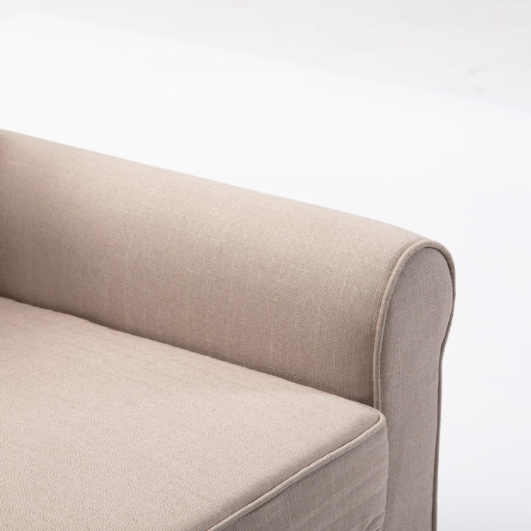 [US Warehouse] 61 inch Modern Soft Loveseat Sofa(Beige)