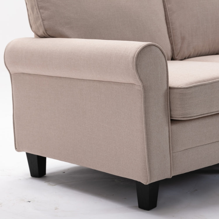 [US Warehouse] 61 inch Modern Soft Loveseat Sofa(Beige)