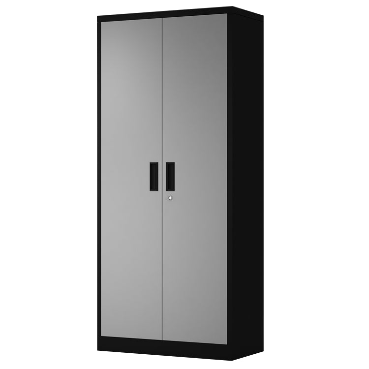 [US Warehouse] Steel Storage Cabinet 5 Shelf Metal Lockable Doors Cabinet with 4 Adjustable Shelves, Size: 80 x 30.9 x 180cm