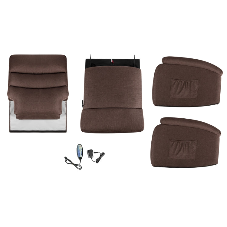 [US Warehouse] Electric Massage Chair Heating Full Body All Purpose Reclining Sofa (Coffee)