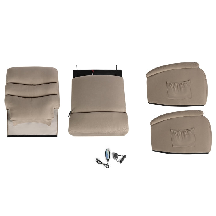 [US Warehouse] Full Body Massage Chair Zero Gravity Electric Heat Reclining Sofa (Khaki)
