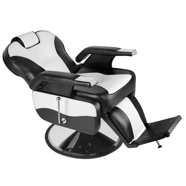 [US Warehouse] Styling Adjustment Hydraulic Salon Barber Chair Recliner(Black White)