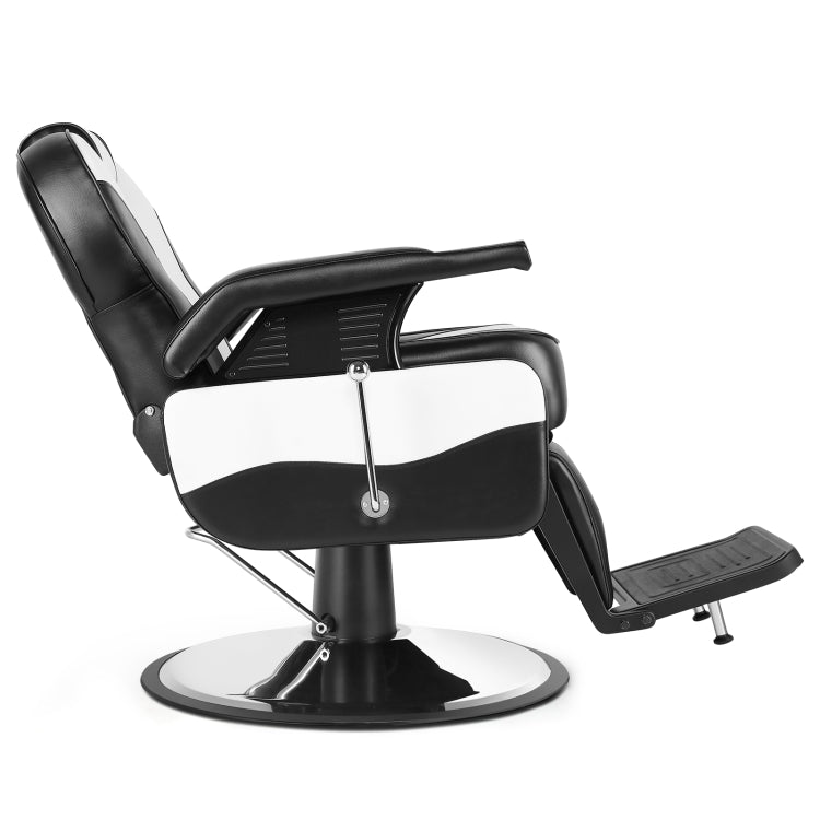 [US Warehouse] Styling Adjustment Hydraulic Salon Barber Chair Recliner(Black White)