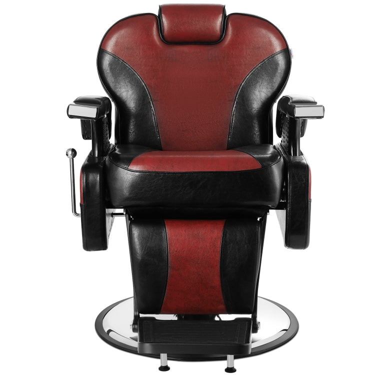 [US Warehouse] Styling Adjustment Hydraulic Salon Barber Chair Recliner(Black Red)