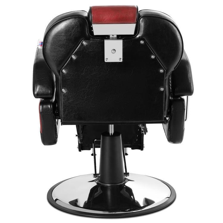 [US Warehouse] Styling Adjustment Hydraulic Salon Barber Chair Recliner(Black Red)