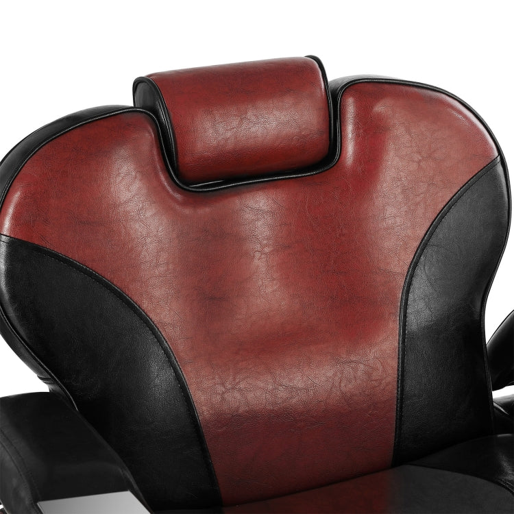 [US Warehouse] Styling Adjustment Hydraulic Salon Barber Chair Recliner(Black Red)