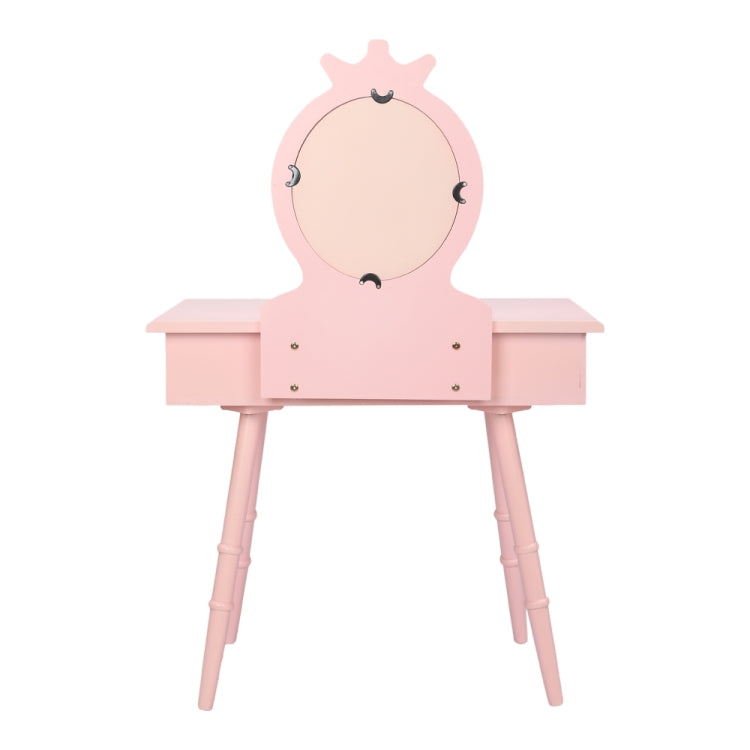 [US Warehouse] Children One Mirror Single Drawer Dressing Table, Table Size: 76 x 41 x 35cm(Pink)