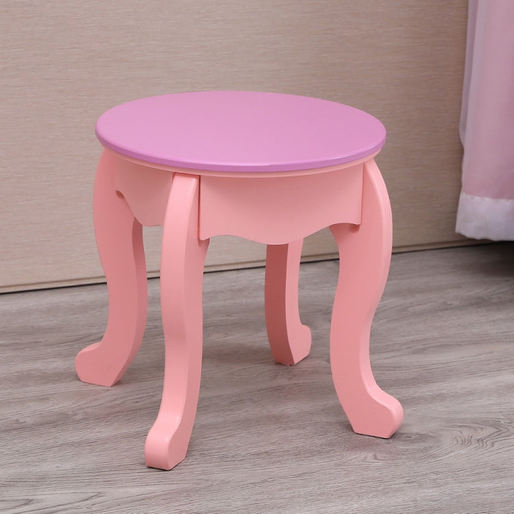 [US Warehouse] Children Three Foldable Mirrors Curved Legs Single Drawer Dressing Table, Table Size: 86 x 46 x 35cm(Pink)