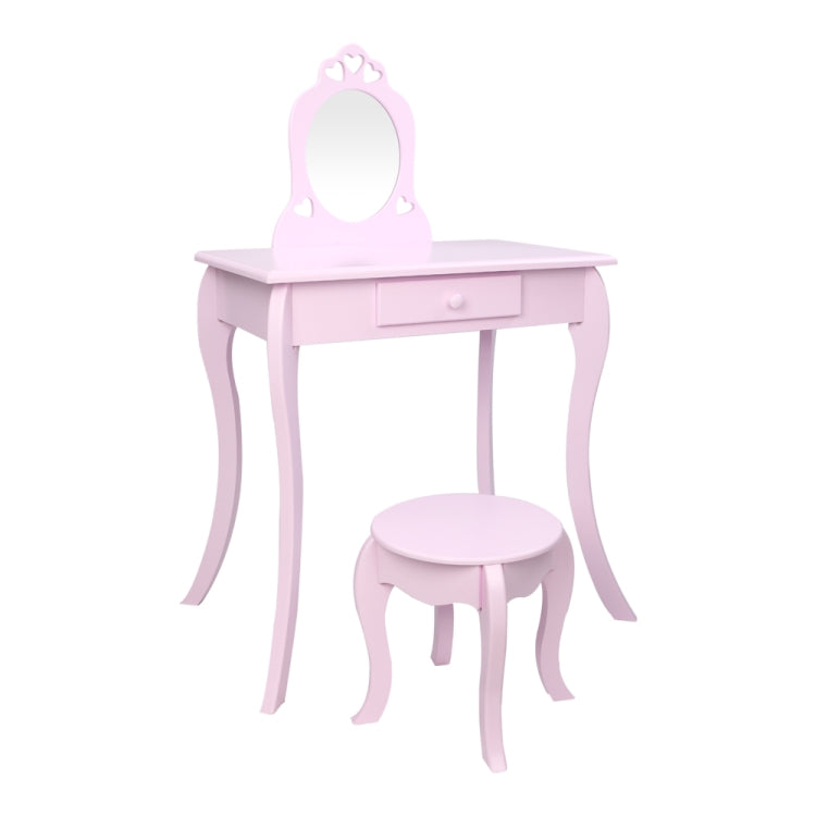 [US Warehouse] Children One Mirror Single Drawer Dressing Table, Table Size: 76 x 41 x 35cm(Purple)
