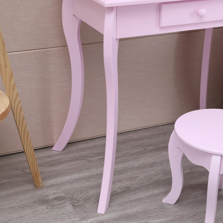 [US Warehouse] Children One Mirror Single Drawer Dressing Table, Table Size: 76 x 41 x 35cm(Purple)