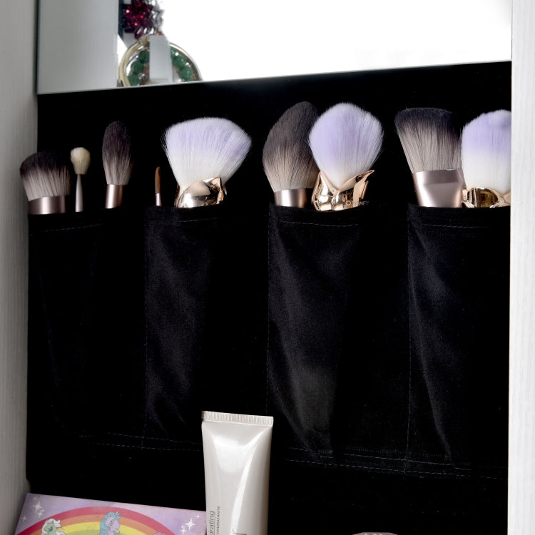 [US Warehouse] Fashion Simple Jewelry Storage Mirror Cabinet with LED Lights, Size: 38 x 40 x 156cm(Brown)