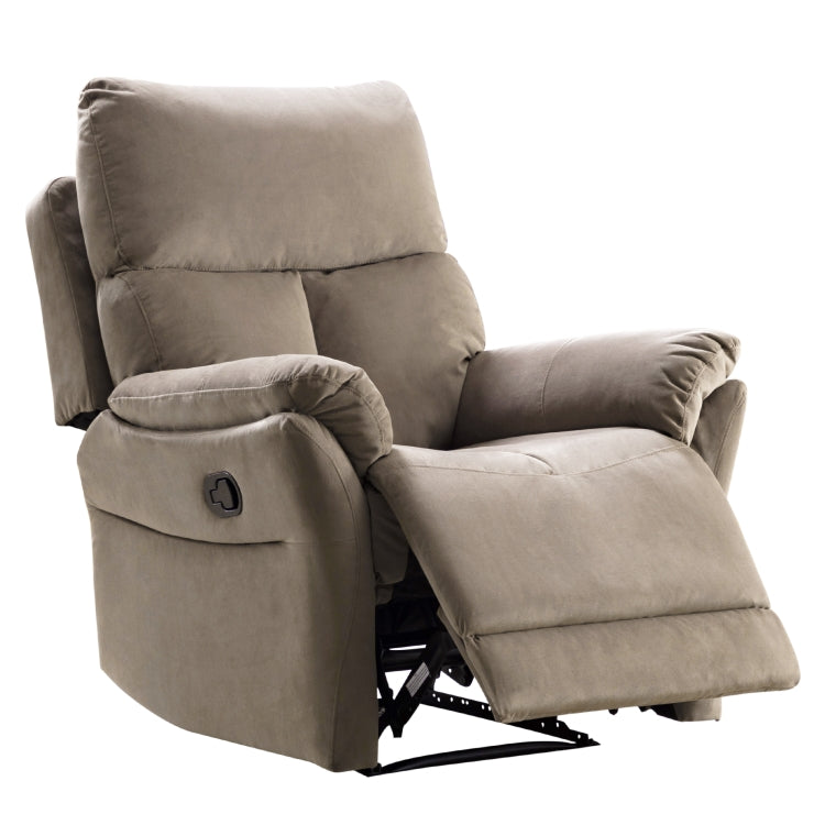[US Warehouse] Fabric Soft Reclining Chairs Modern Sofa with Overstuffed Armrest & Back(Khaki)