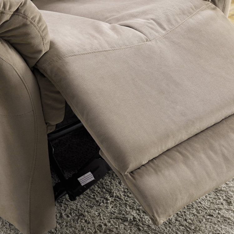 [US Warehouse] Fabric Soft Reclining Chairs Modern Sofa with Overstuffed Armrest & Back(Khaki)