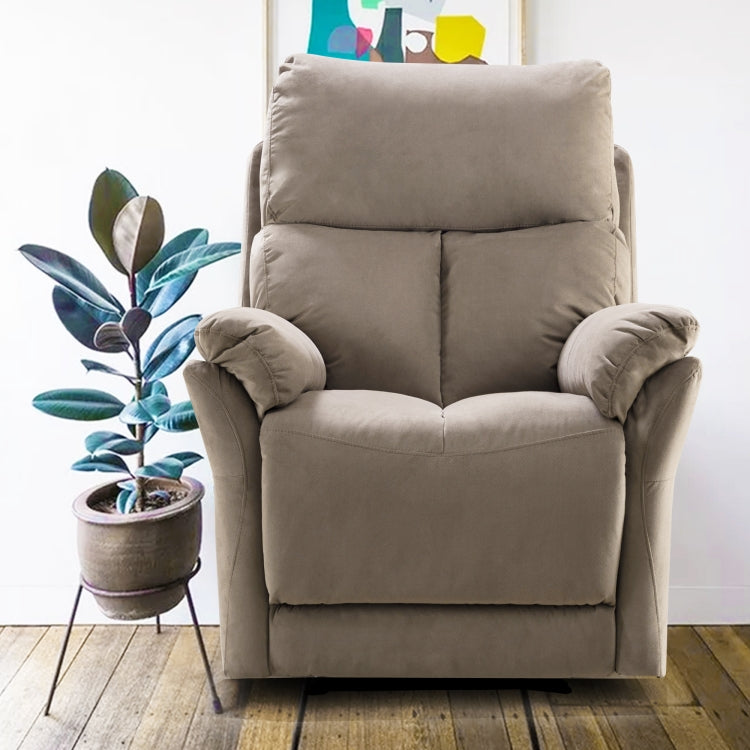 [US Warehouse] Fabric Soft Reclining Chairs Modern Sofa with Overstuffed Armrest & Back(Khaki)