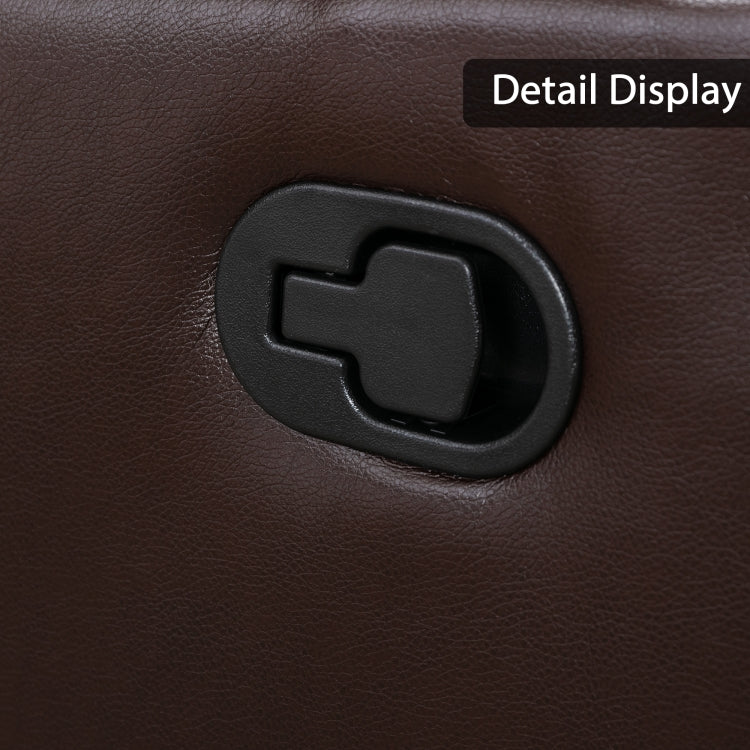 [US Warehouse] Ergonomic Leather Recliner Chairs with 2 Cup Holders(Brown)