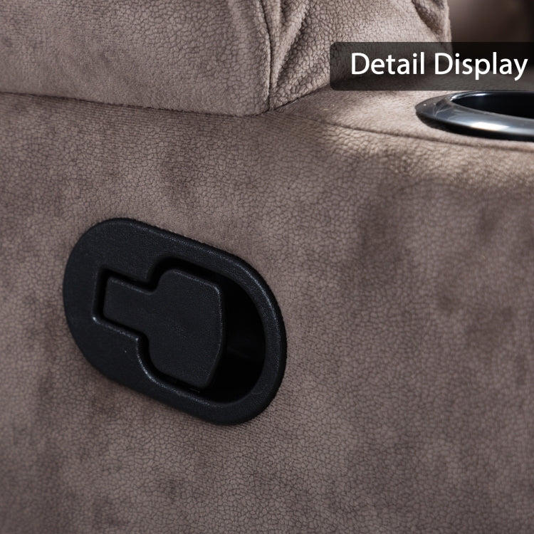 [US Warehouse] Ergonomic Recliner Chairs with 2 Cup Holders(Camel)