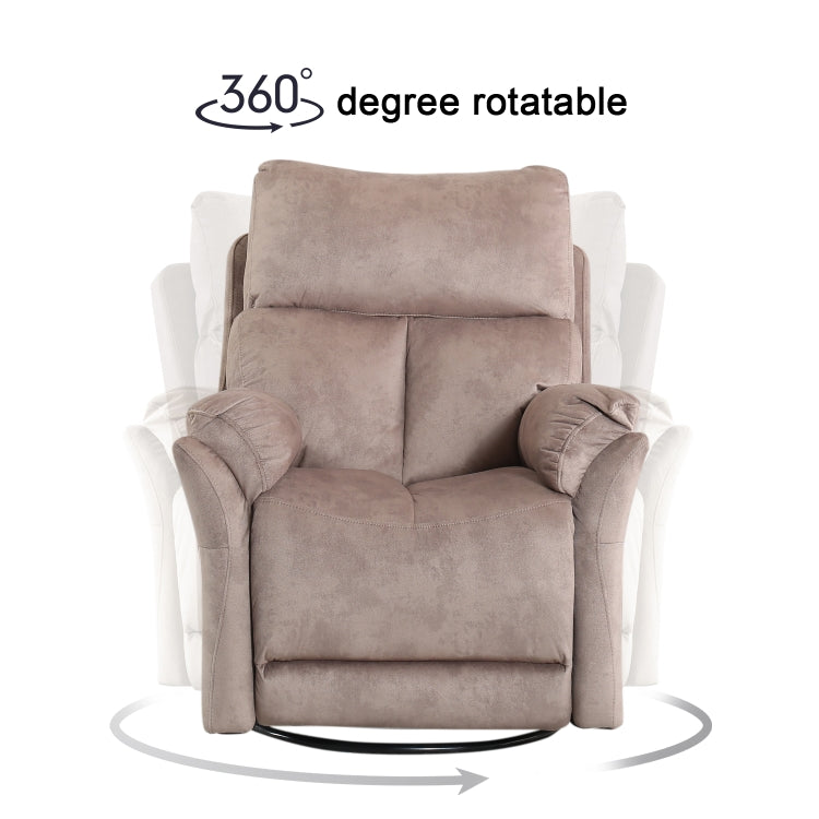 [US Warehouse] Swivel Rocker Manual Reclining Chairs(Camel)