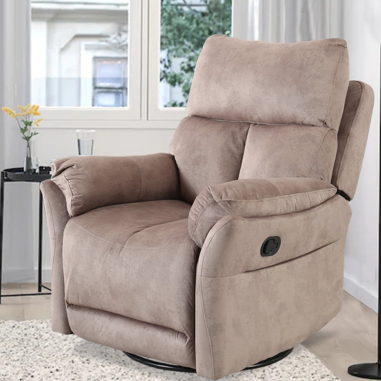 [US Warehouse] Swivel Rocker Manual Reclining Chairs(Camel)