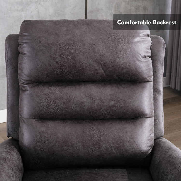[US Warehouse] Electric Power Lift Recliner Chairs for Elderly Classic Single Sofa with Nailhead Trim(Grey)