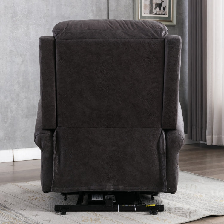 [US Warehouse] Electric Power Lift Recliner Chairs for Elderly Classic Single Sofa with Nailhead Trim(Grey)