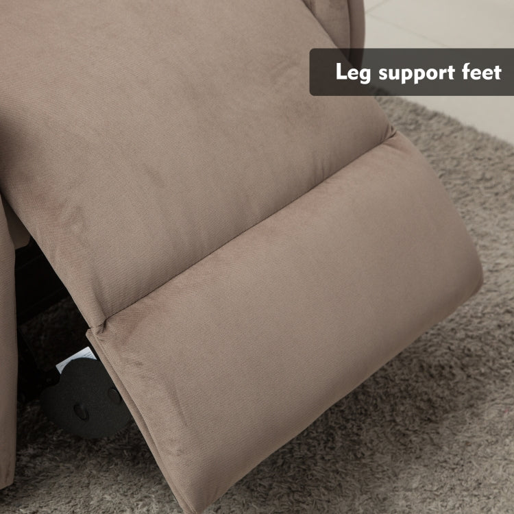 [US Warehouse] Electric Power Lift Recliner Chairs for Elderly Classic Single Sofa with Remote Control Pocket(Light Coffee)