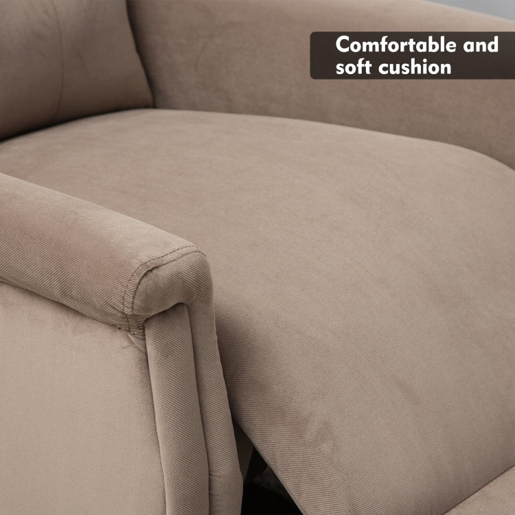[US Warehouse] Electric Power Lift Recliner Chairs for Elderly Classic Single Sofa with Remote Control Pocket(Light Coffee)