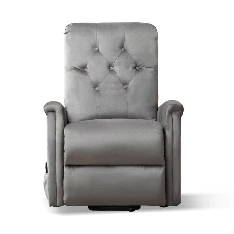 [US Warehouse] Electric Power Lift Recliner Chairs for Elderly Classic Single Sofa with Remote Control Pocket(Grey)
