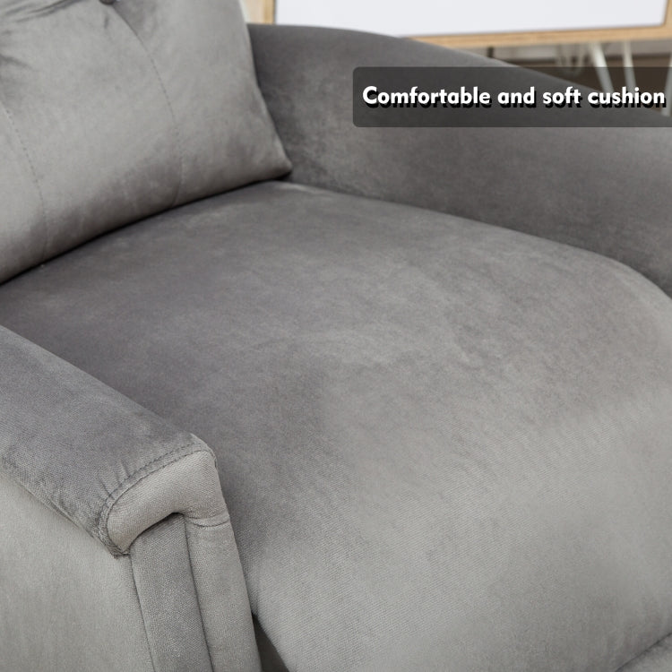 [US Warehouse] Electric Power Lift Recliner Chairs for Elderly Classic Single Sofa with Remote Control Pocket(Grey)