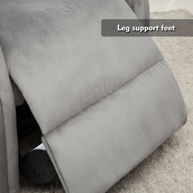 [US Warehouse] Electric Power Lift Recliner Chairs for Elderly Classic Single Sofa with Remote Control Pocket(Grey)