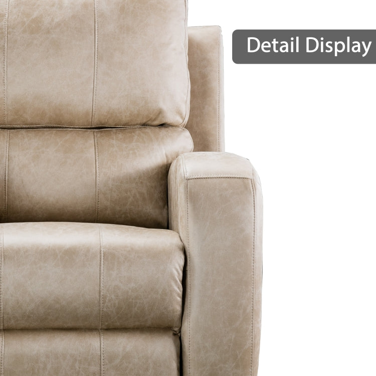 [US Warehouse] Electric Power Recliner Chairs Faux Suede Leather Sofa with USB Charge Port (Coffee)