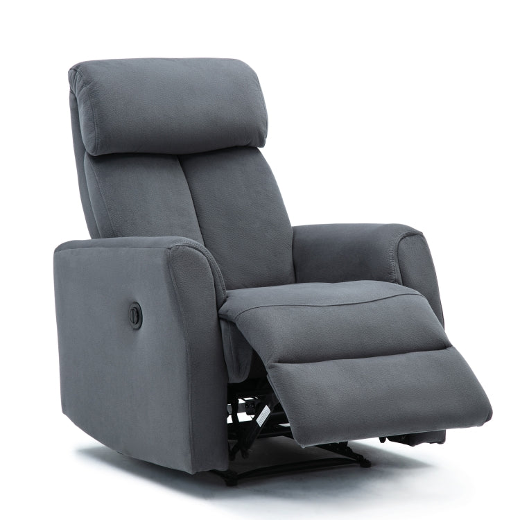 [US Warehouse] Power Recliner Chairs Overstuffed Single Sofa (Grey)