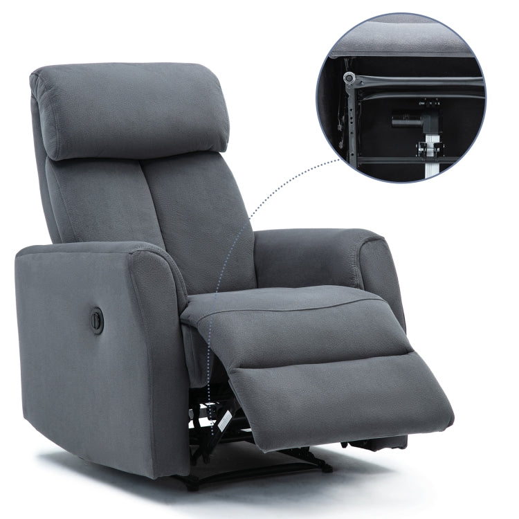 [US Warehouse] Power Recliner Chairs Overstuffed Single Sofa (Grey)