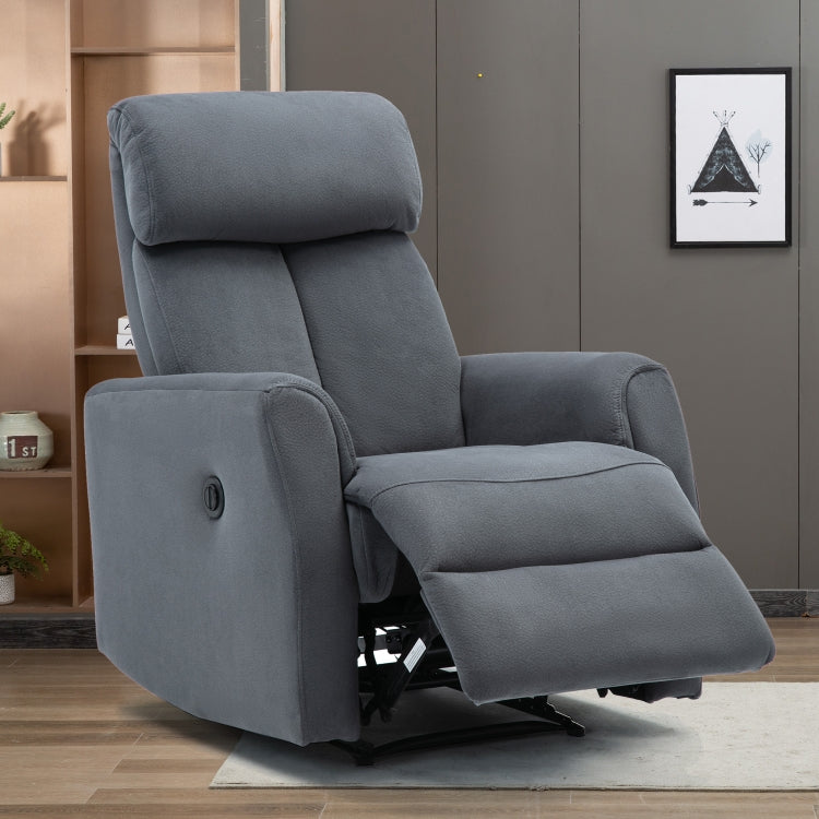 [US Warehouse] Power Recliner Chairs Overstuffed Single Sofa (Grey)