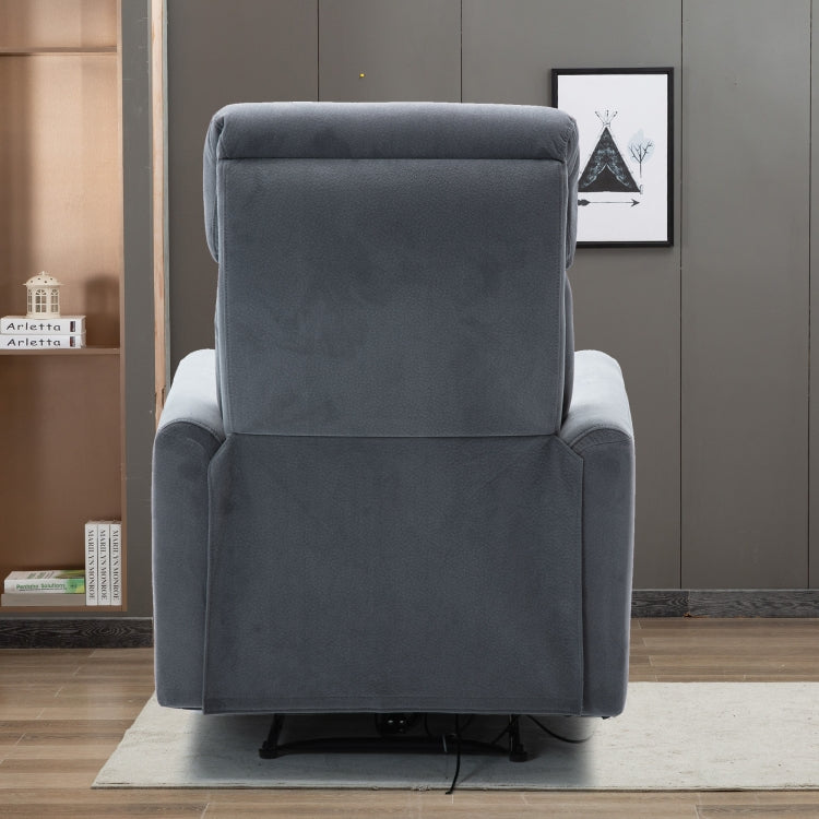 [US Warehouse] Power Recliner Chairs Overstuffed Single Sofa (Grey)