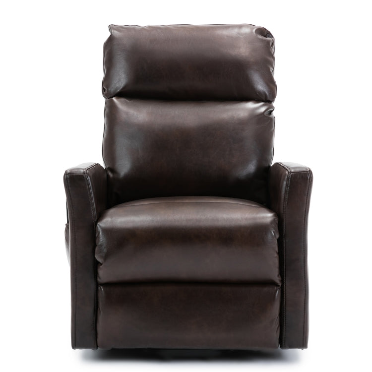 [US Warehouse] Faux Leather Lift Recliner Chairs for Elderly with Side Pocket (Brown)