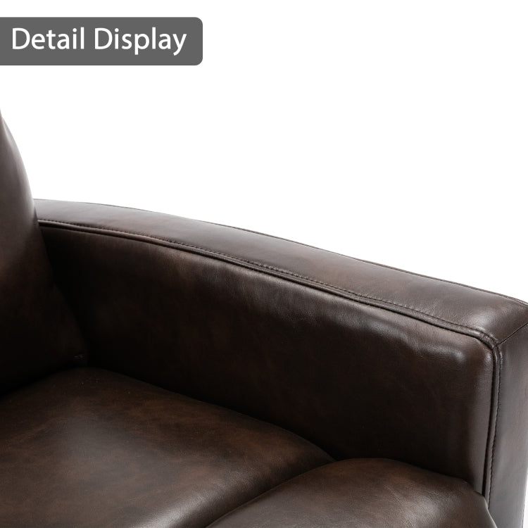 [US Warehouse] Faux Leather Lift Recliner Chairs for Elderly with Side Pocket (Brown)