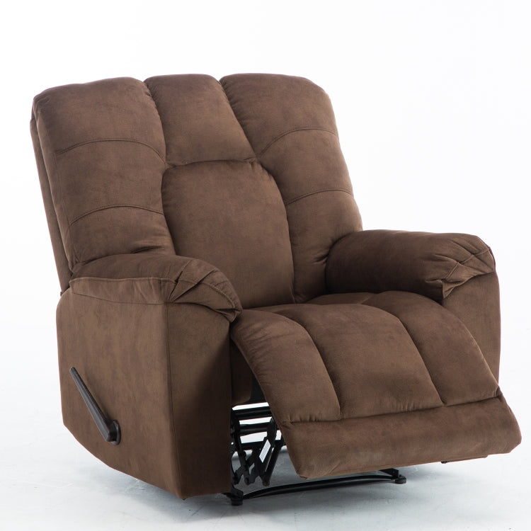 [US Warehouse] Manual Adjustable Comfortable Thicker Fabric Recliner Chairs(Brown)