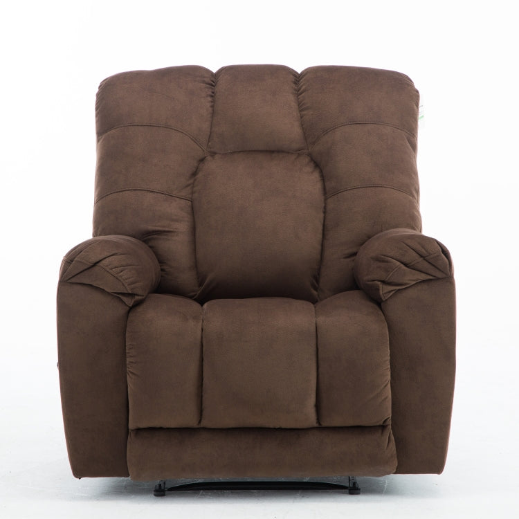 [US Warehouse] Manual Adjustable Comfortable Thicker Fabric Recliner Chairs(Brown)
