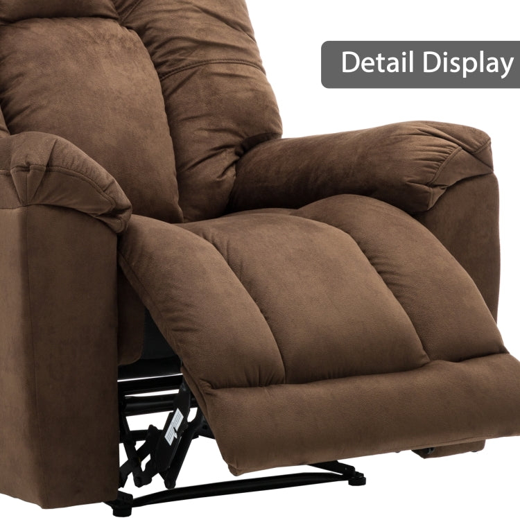 [US Warehouse] Manual Adjustable Comfortable Thicker Fabric Recliner Chairs(Brown)