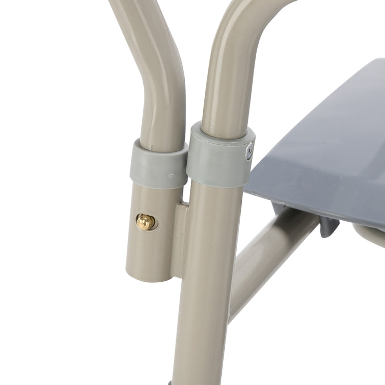 [US Warehouse] Iron Frame Folding Toilet Seat (Grey)