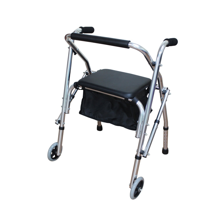 [US Warehouse] Aluminum Tube Walker with Seat Cushion (Silver)