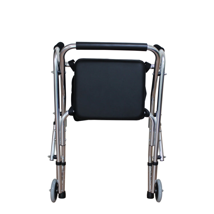 [US Warehouse] Aluminum Tube Walker with Seat Cushion (Silver)