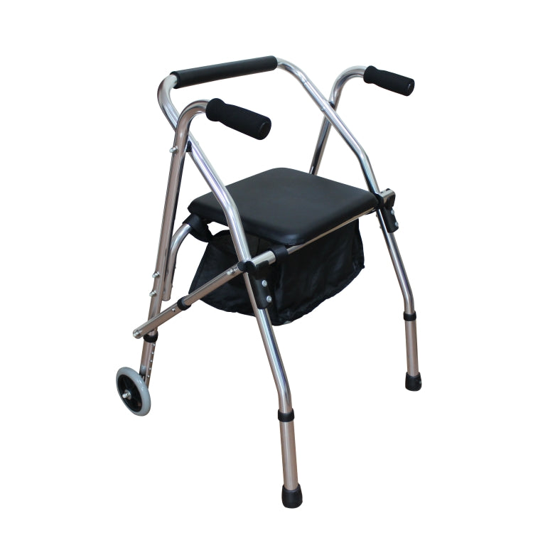 [US Warehouse] Aluminum Tube Walker with Seat Cushion (Silver)