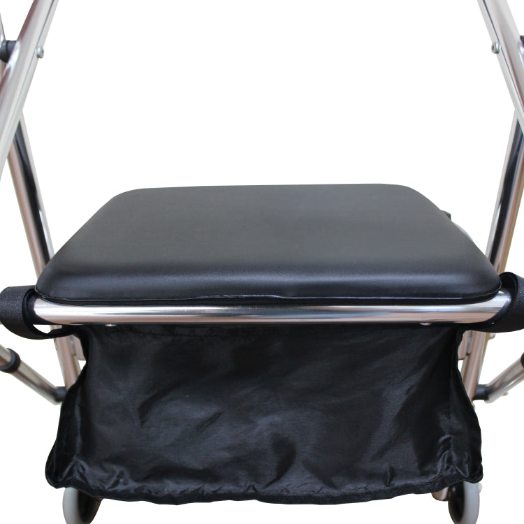 [US Warehouse] Aluminum Tube Walker with Seat Cushion (Silver)