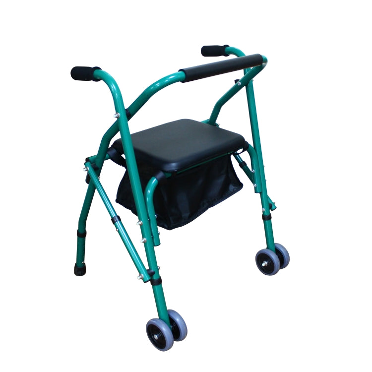 [US Warehouse] Aluminum Tube Walker with Seat Cushion (Green)