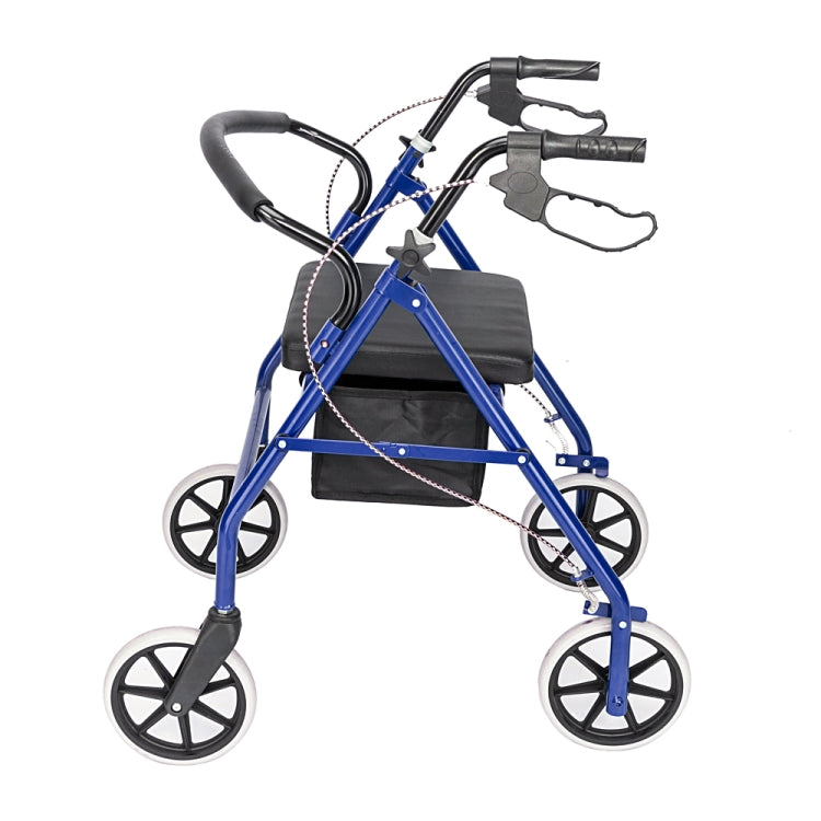 [US Warehouse] Steel Nylon Walker with Wheels (Black Blue)