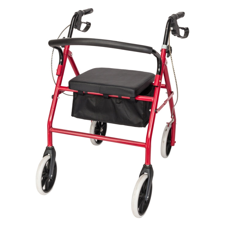 [US Warehouse] Steel Nylon Walker with Wheels (Black Red)